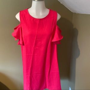 Raspberry Colored Cold Shoulder Boutique Dress M